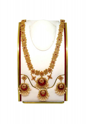 Bangladeshi metal long Sita har With ear ring 