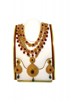 Long copper antic weeding Sita har With ear ring 