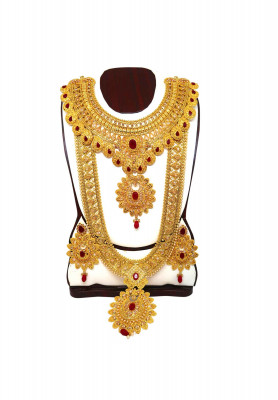 Gold copper Sita har and necklace 
