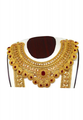 Gold copper Sita har and necklace 