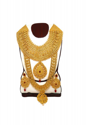 Bangladesh metal Sita har & necklace with ear ring
