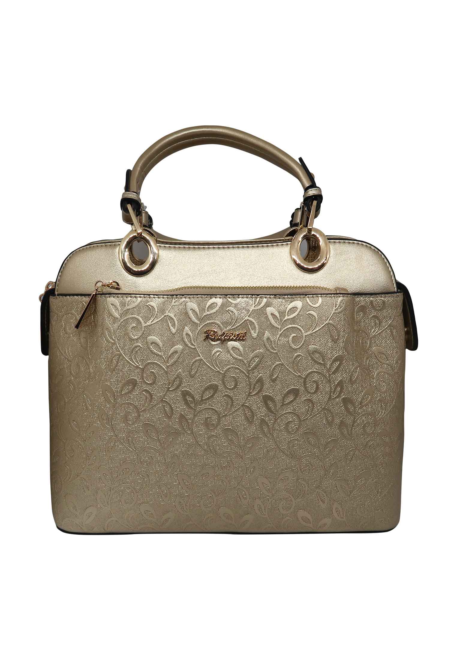 Golden artificial leather big size Party bag