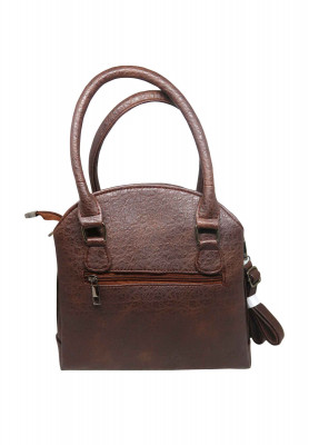 Artificial leather coffee color Party bag