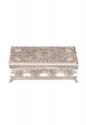 Silver Metal Ornaments box 