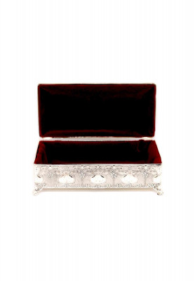 Silver Metal Ornaments box 