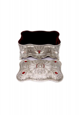 Big size silver Ornaments box 
