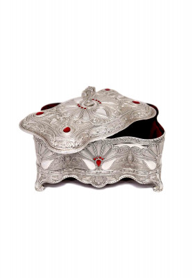 Big size silver Ornaments box 