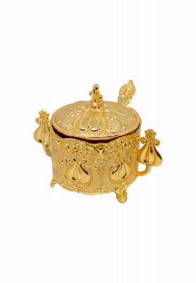 Golden Metal body Sugar pot 