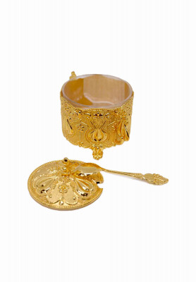 Golden Metal body Sugar pot 