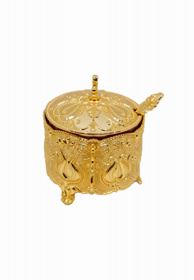 Golden Metal body Sugar pot 