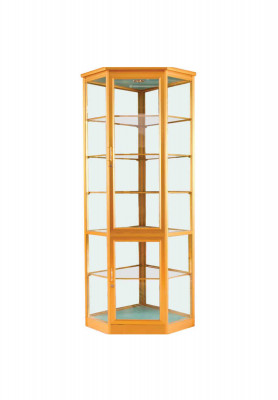 SKY BLUE HDF BOARD CORNER SHOWCASE SM-201