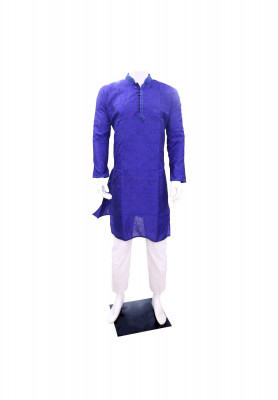 Blue Indian Katan Panjabi