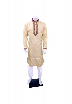 Golden Indian Katan Panjabi