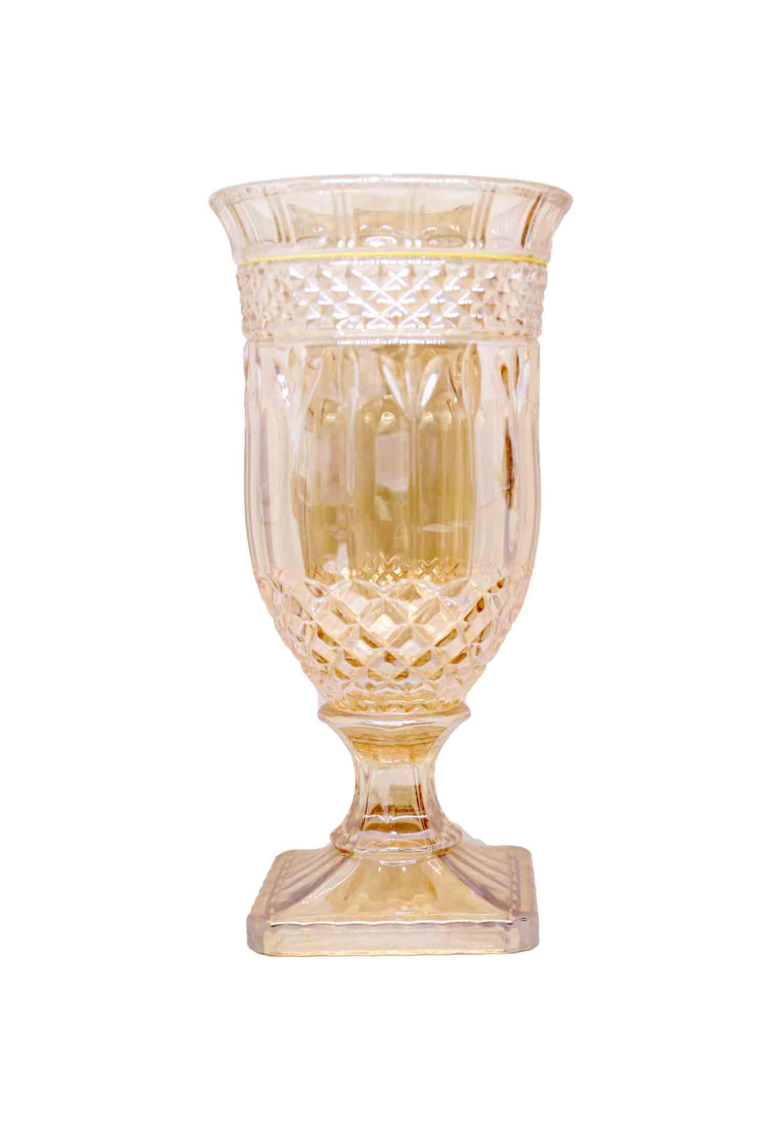 Golden Crystal Flower Vase