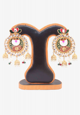 Golden Meena Earrings