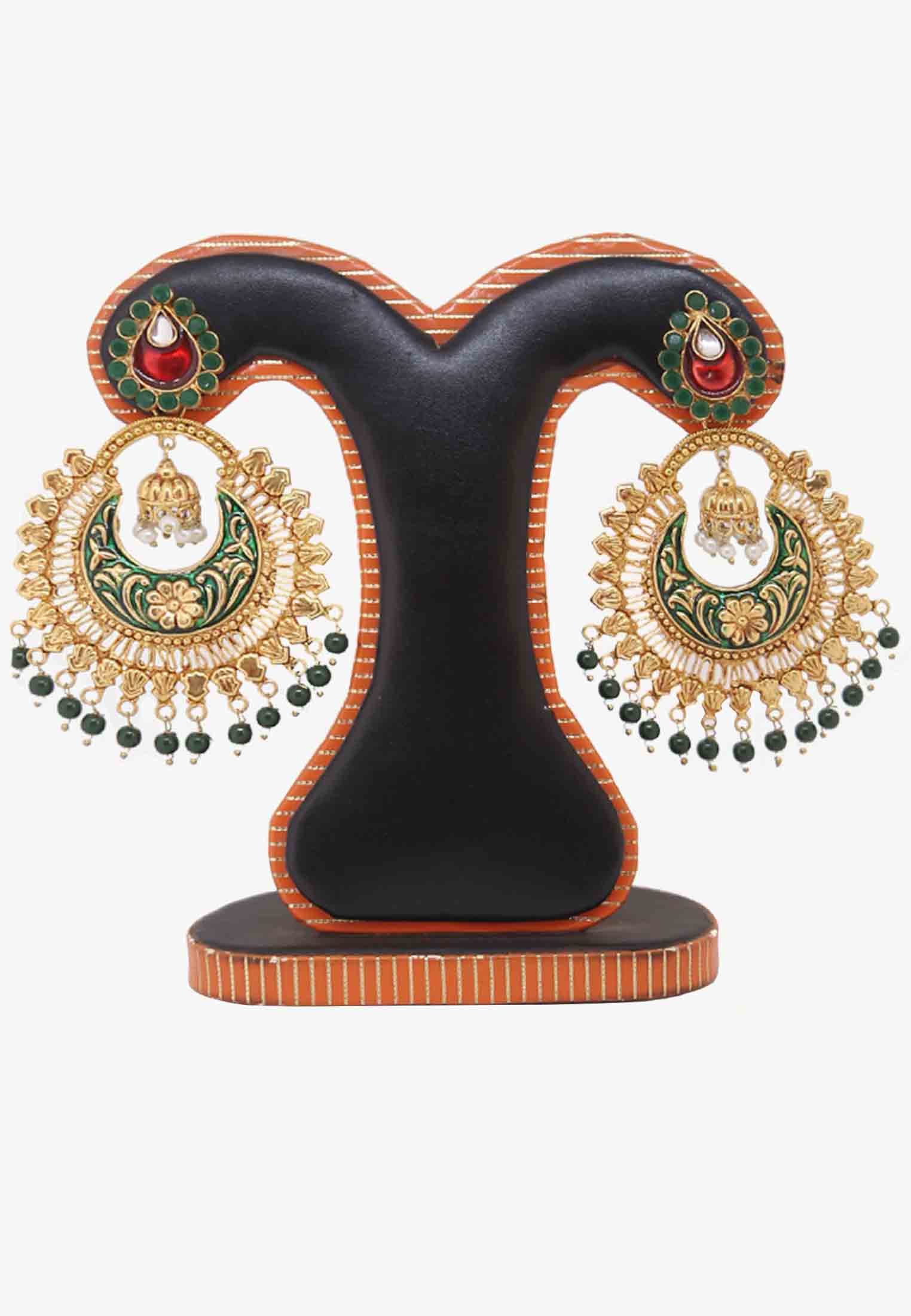 Gold Plated Ruby Earrings