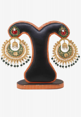Gold Plated Ruby Earrings