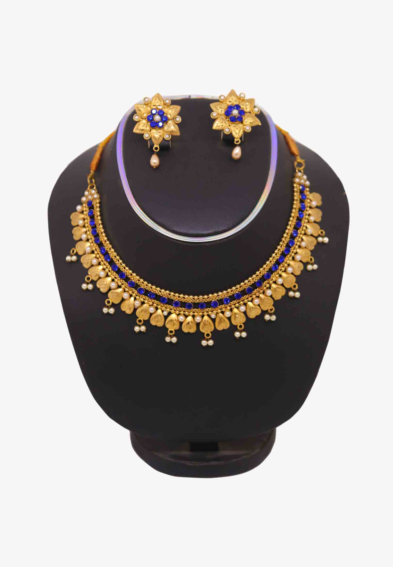 U-Shaped Gold Plated Necklace Set