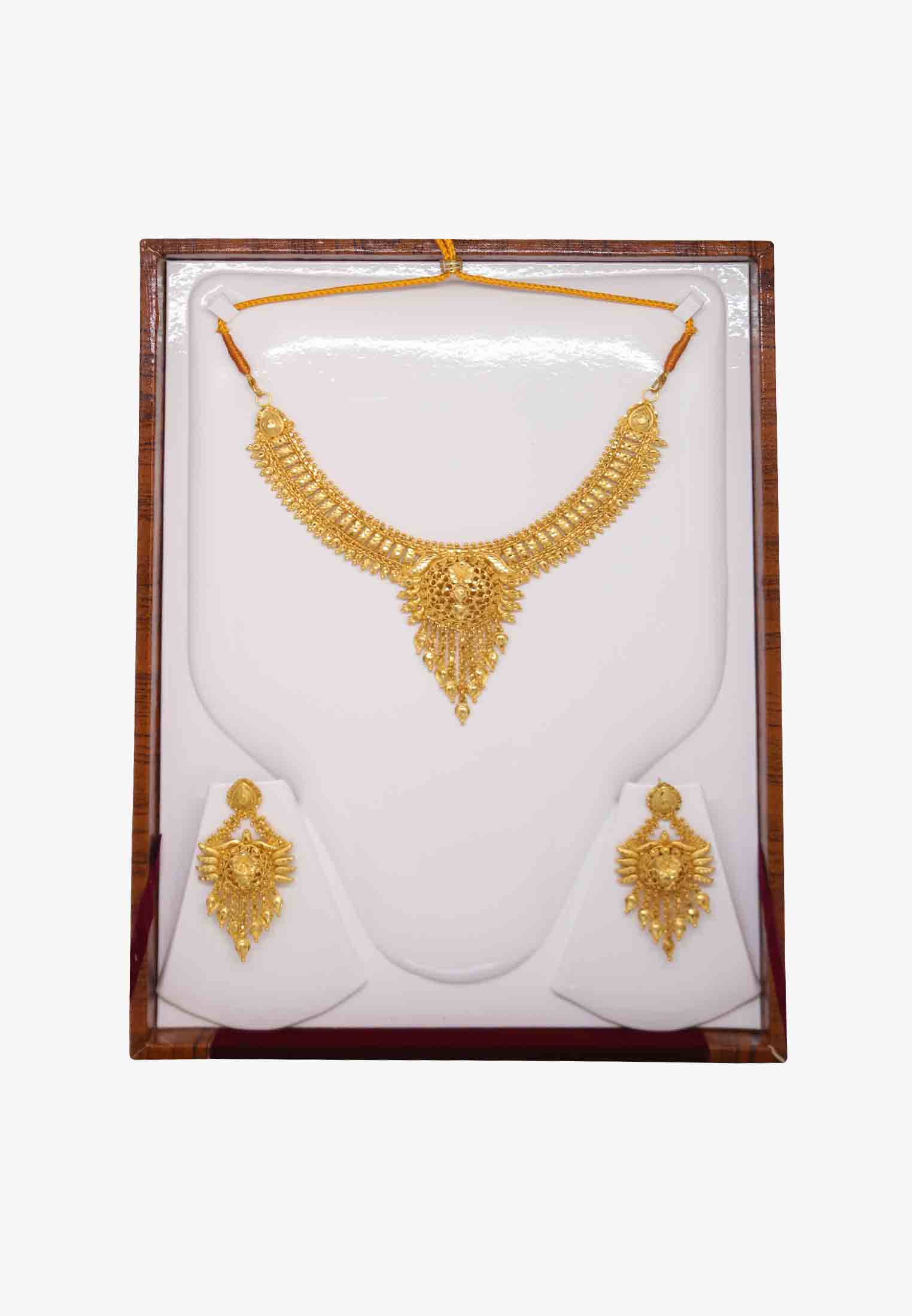 Gold Plated Small Bridal Necklace