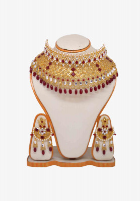 Gold Plated Kontho Set with Kundon