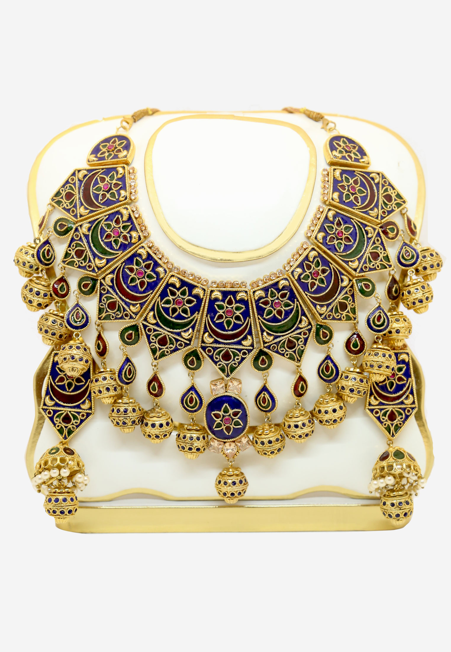 Blue Meena Jorwa Necklace