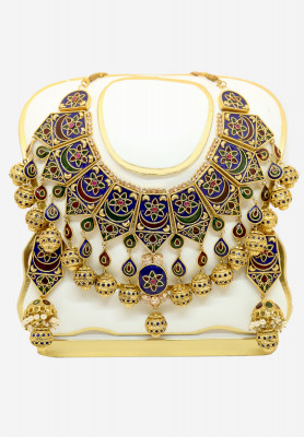 Blue Meena Jorwa Necklace