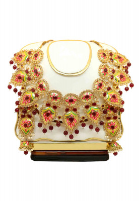 Hand paint Gold Plate Necklace