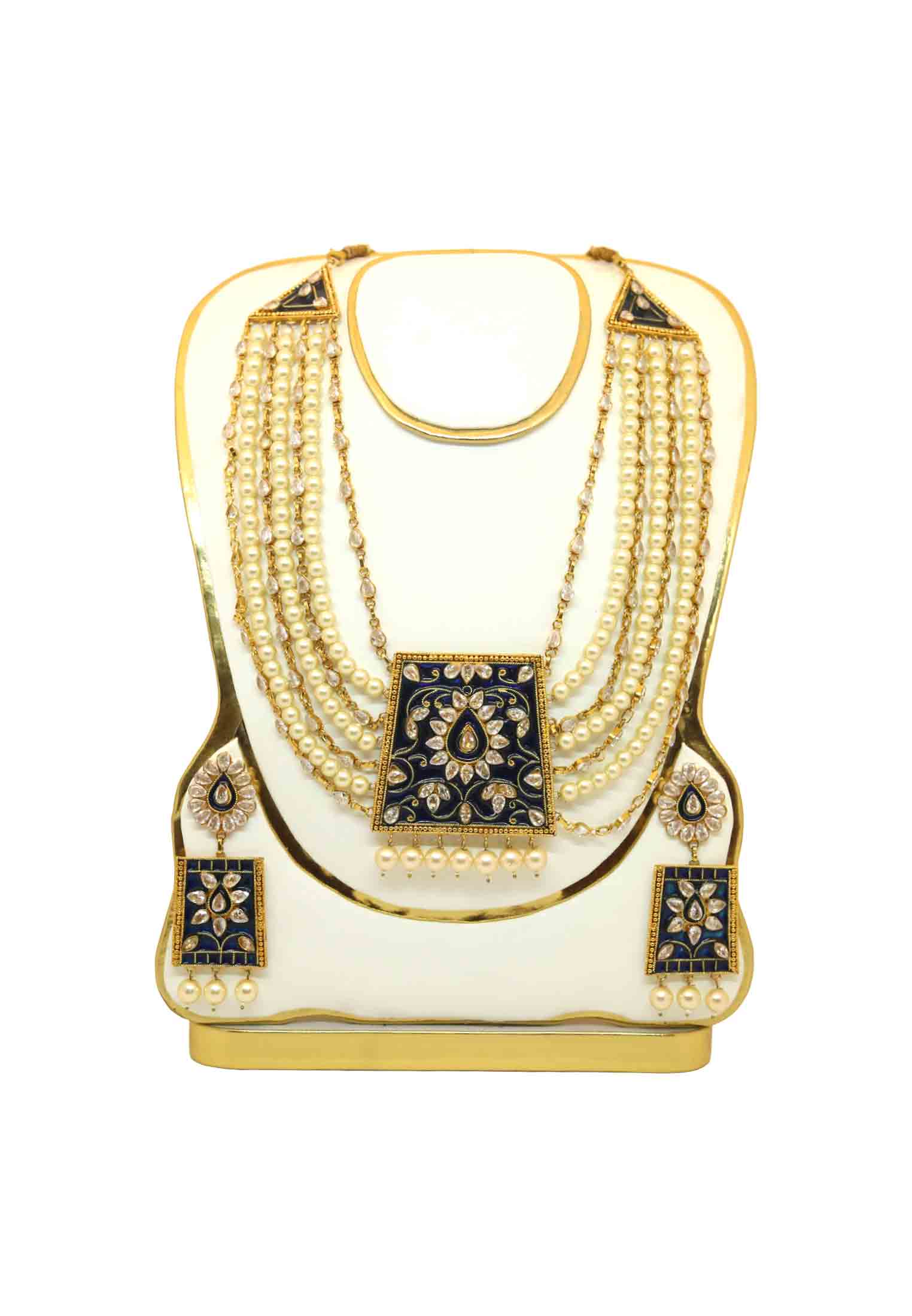 White blue Meena Locket