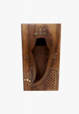 Wood tissue box