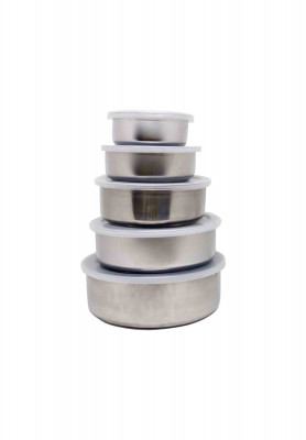 5 pc steel bowel set