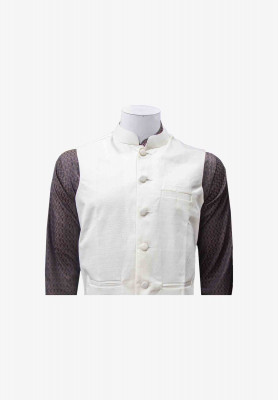 Indian Coffee Panjabi with off white koti