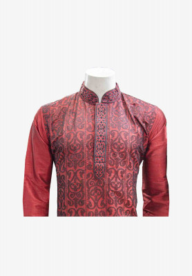  Indian Party Red Panjabi 