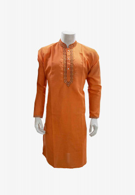  Indian Party Orange Panjabi 