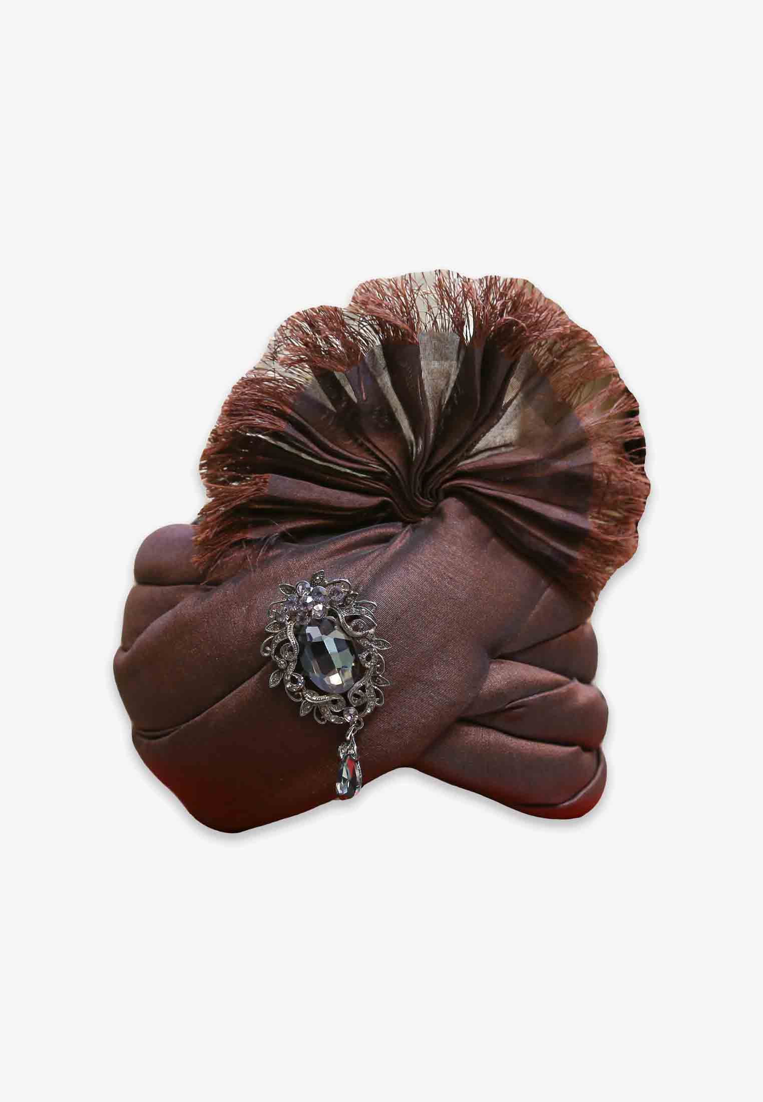 Coffee Colored Wedding Pagri