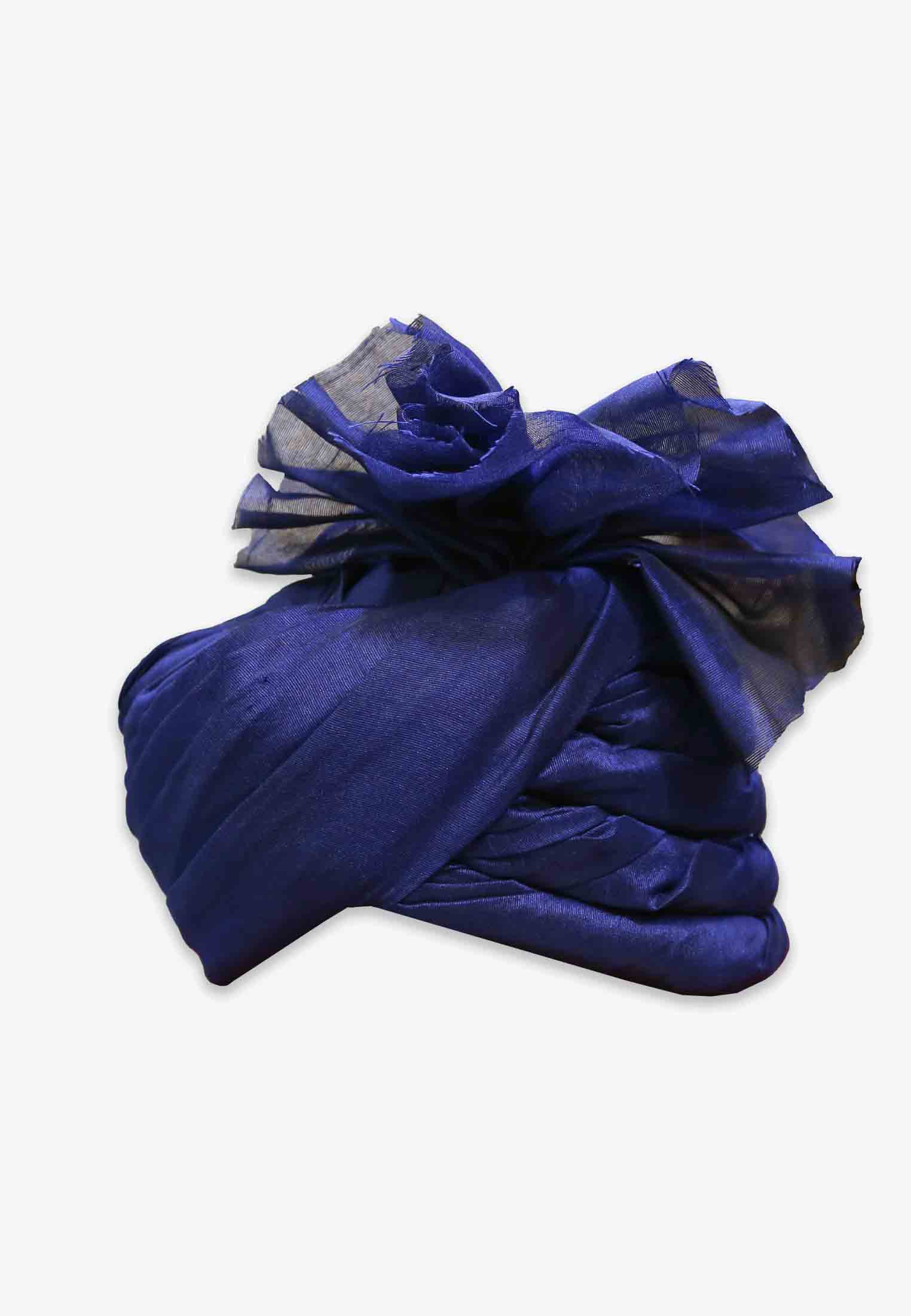 Dark Blue Colored Wedding Pagri