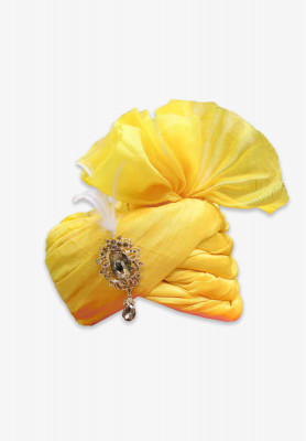 Yellow Colored Wedding Pagri