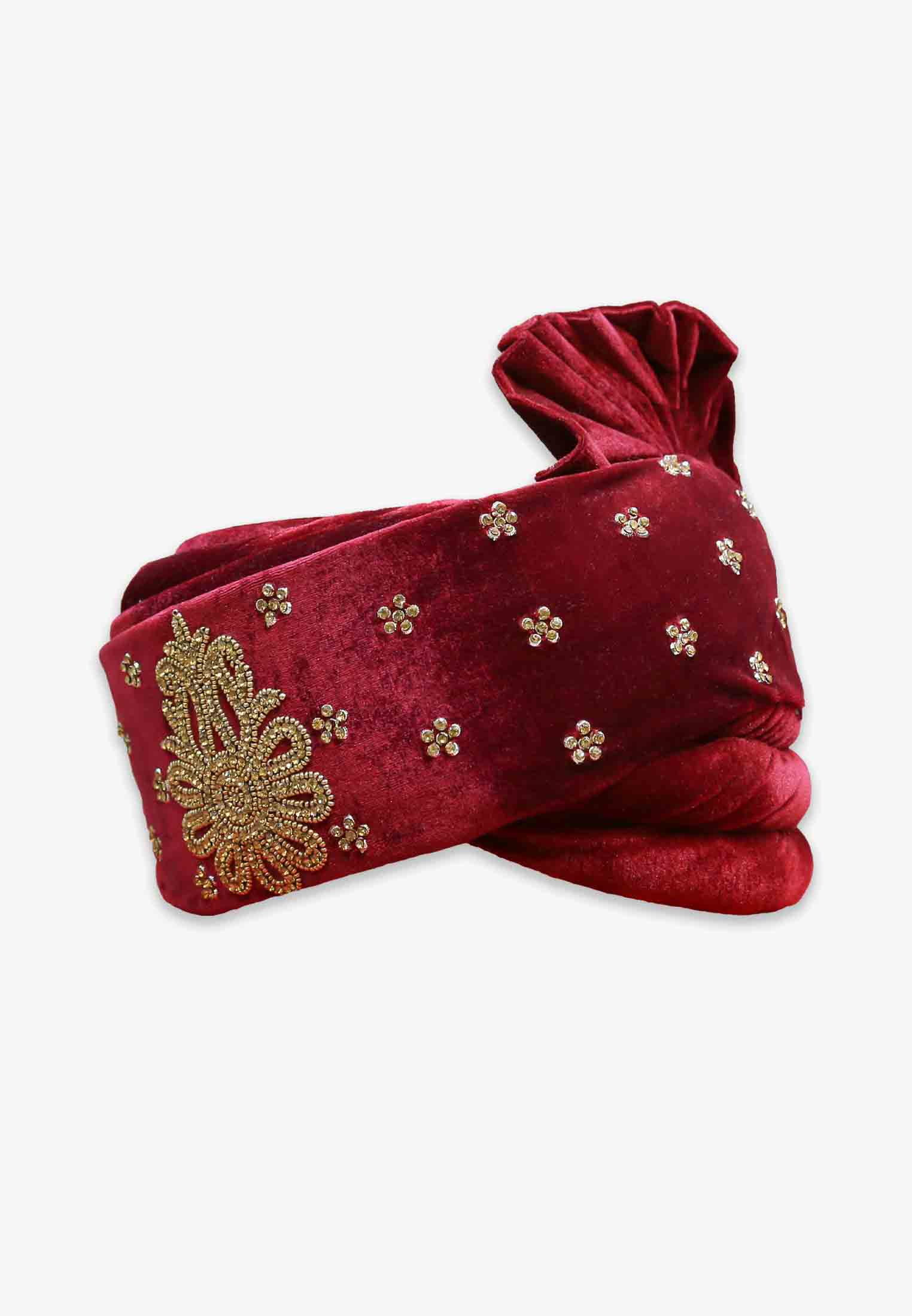 Maroon Colored Wedding Pagri
