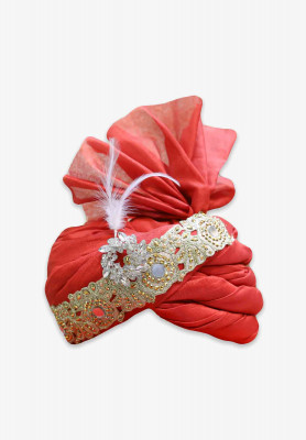 Red Colored Wedding Pagri