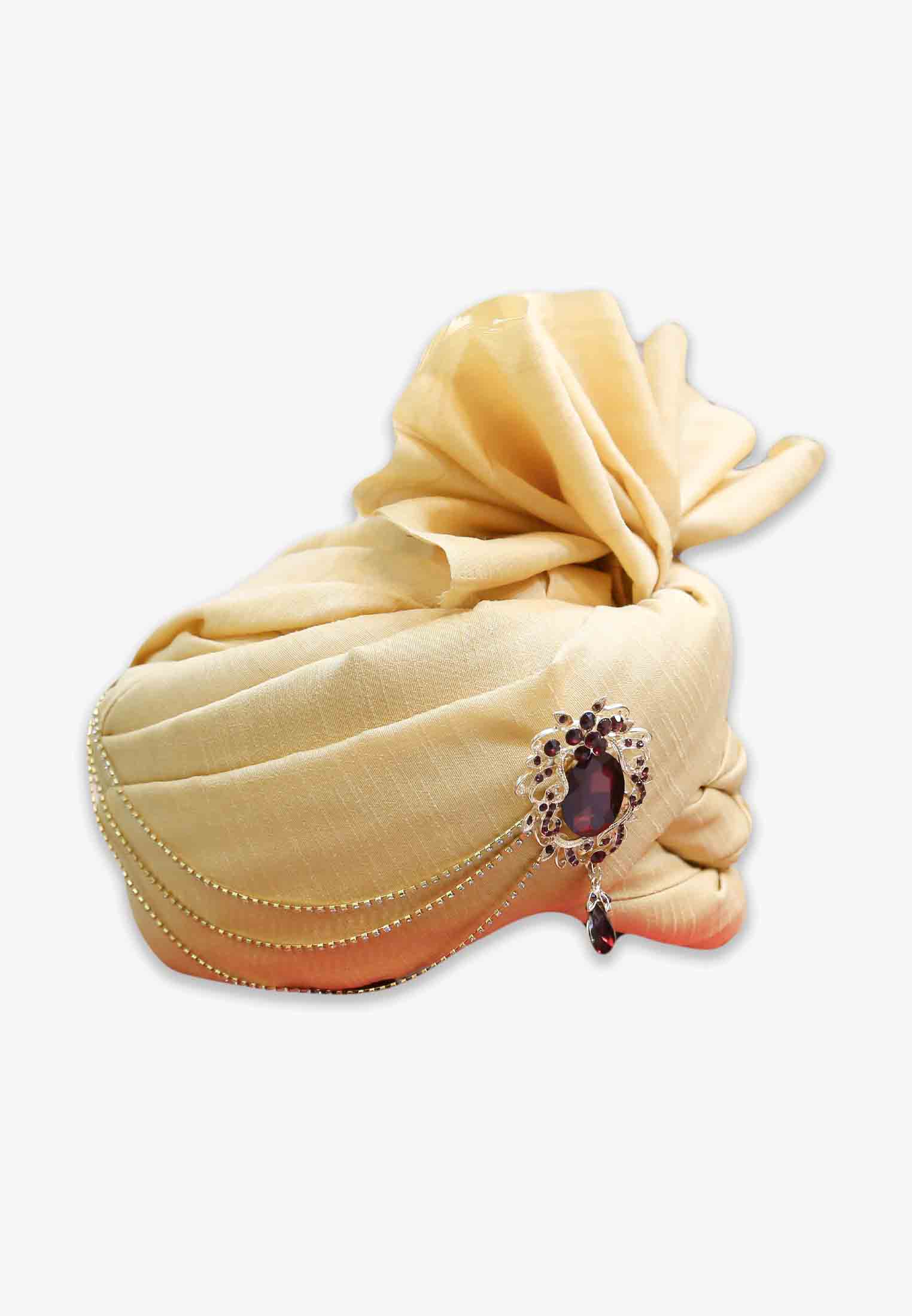 Golden Colored Wedding Pagri