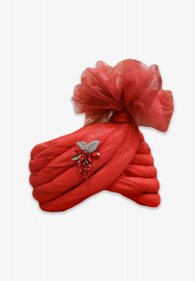 Red Colored Wedding Pagri