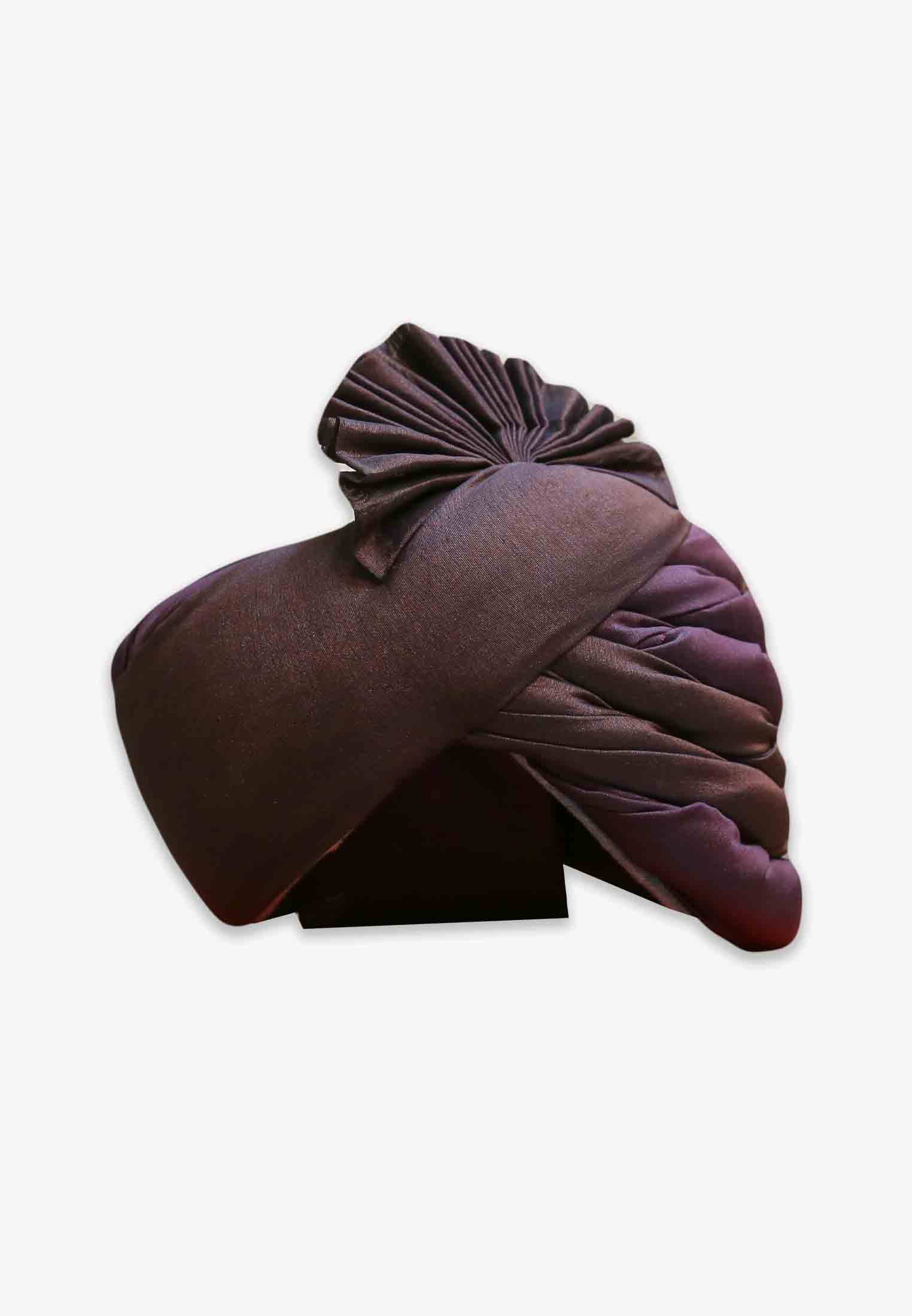 Chocolate Colored Wedding Pagri