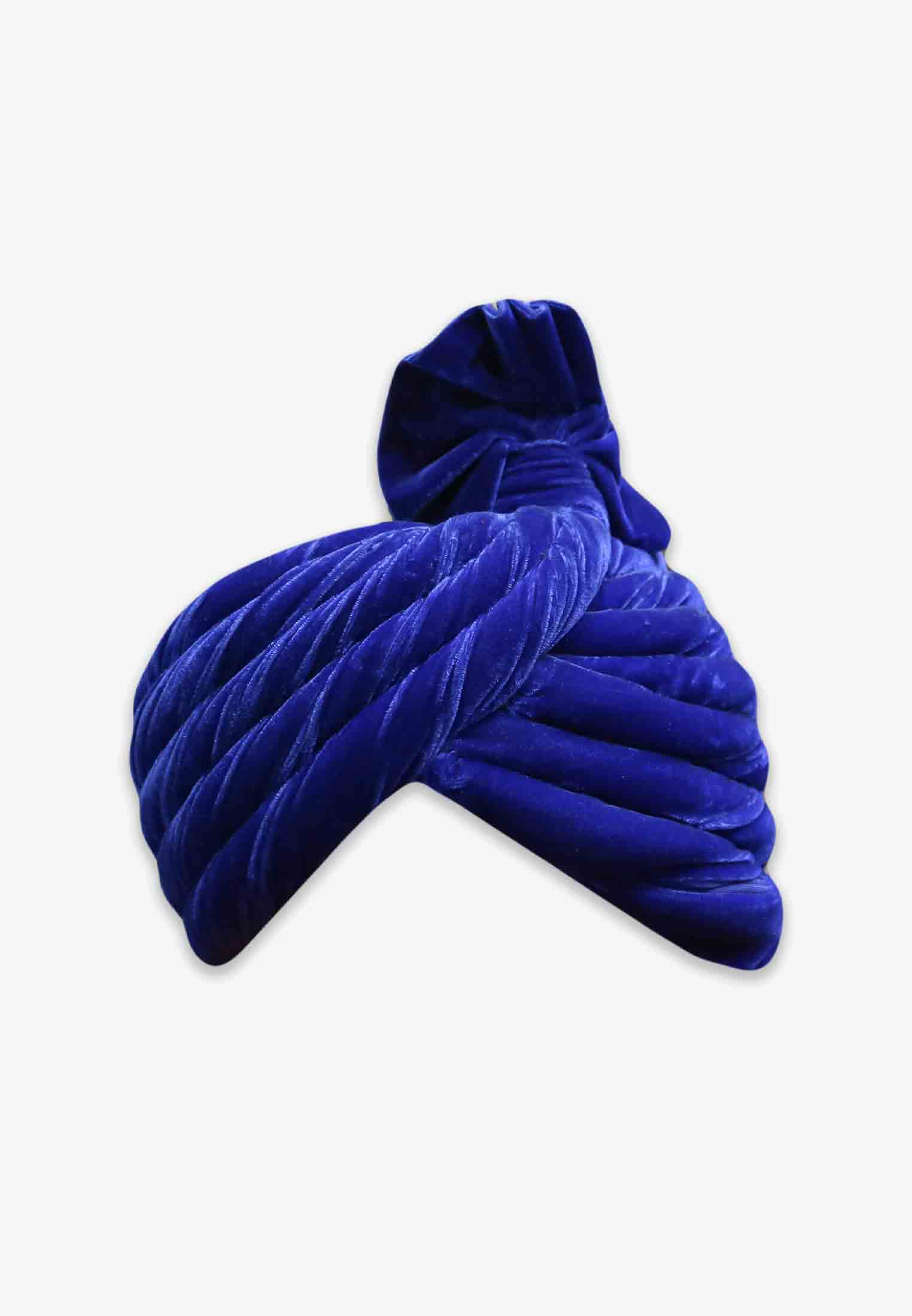 Dark Blue Colored Wedding Pagri