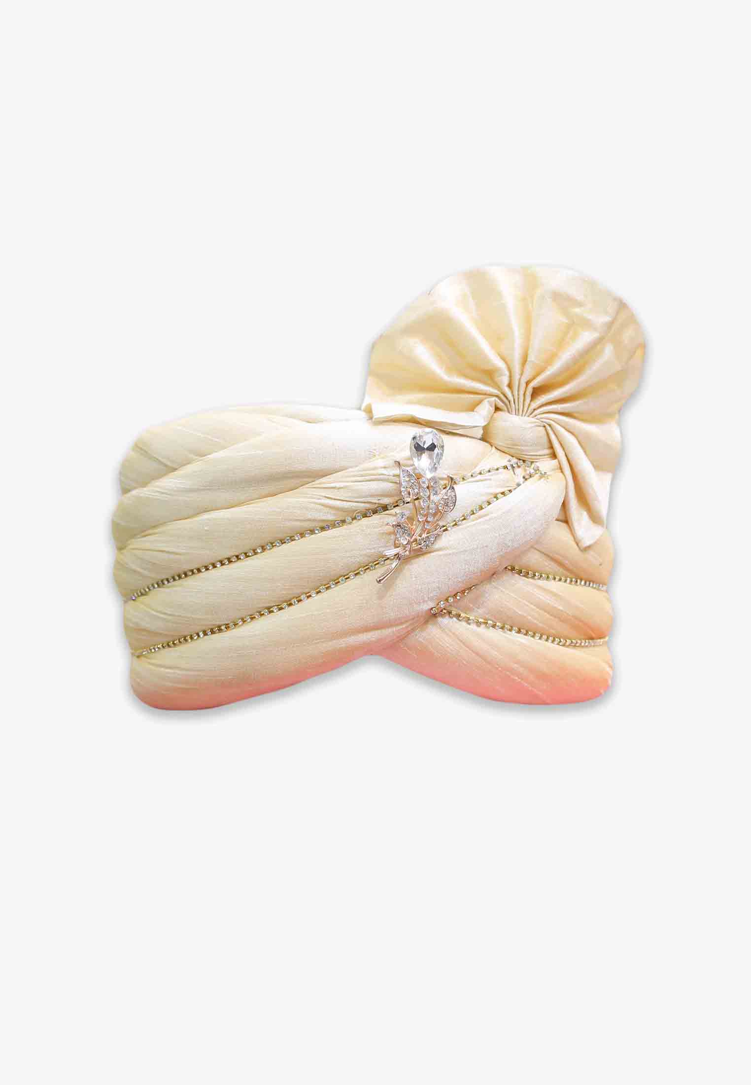 Off white Rajasthani Wedding Pagri