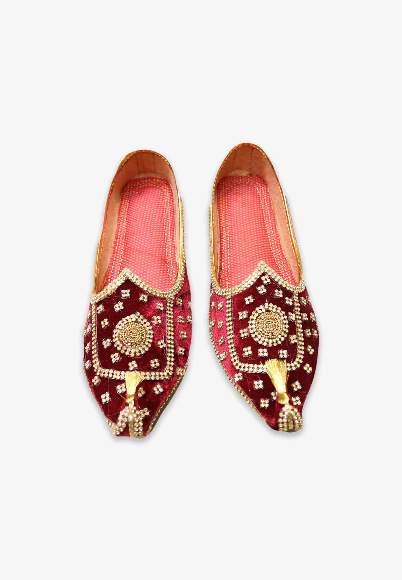 Maroon Colored Affordable Groom Nagra