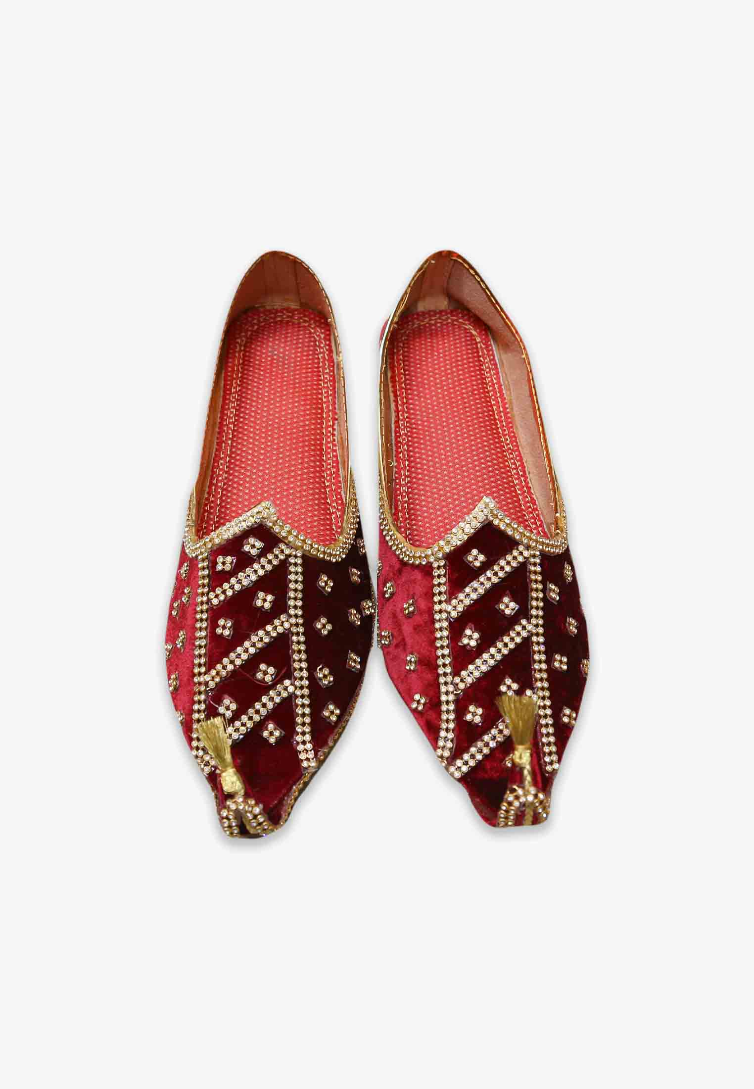 Maroon Colored Affordable Groom Nagra
