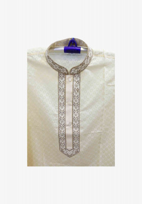 Off white Colored stylist  Panjabi