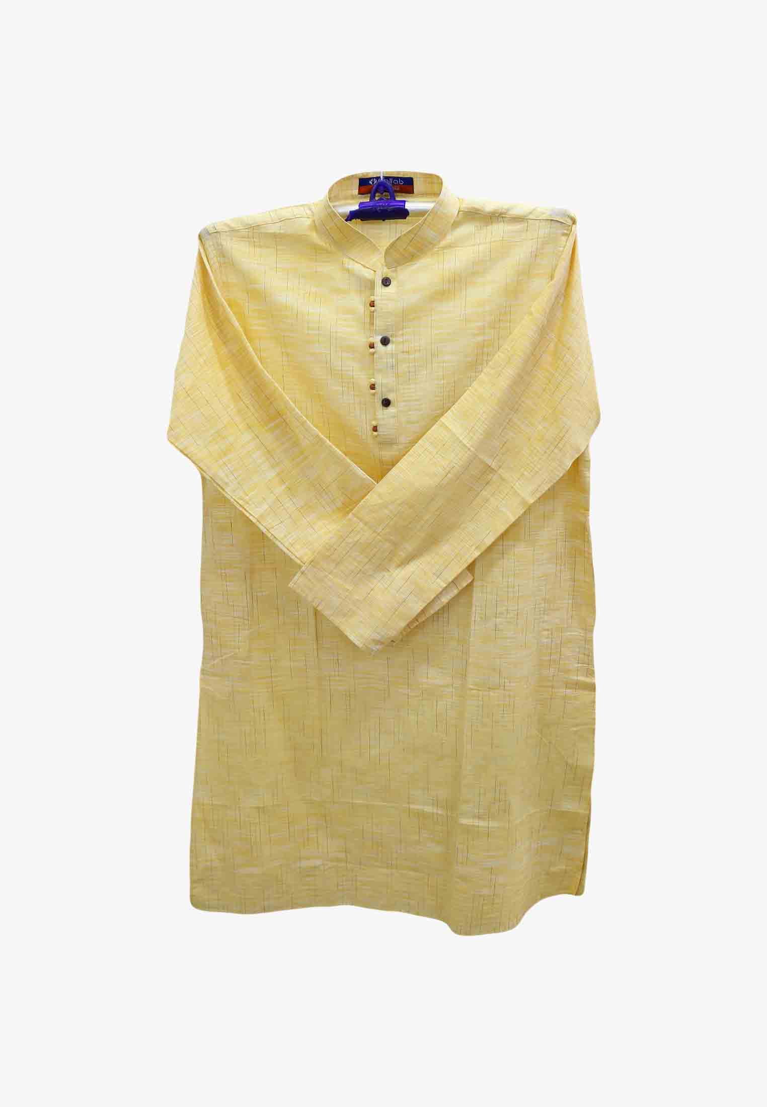Light Yellow Colored stylist Panjabi
