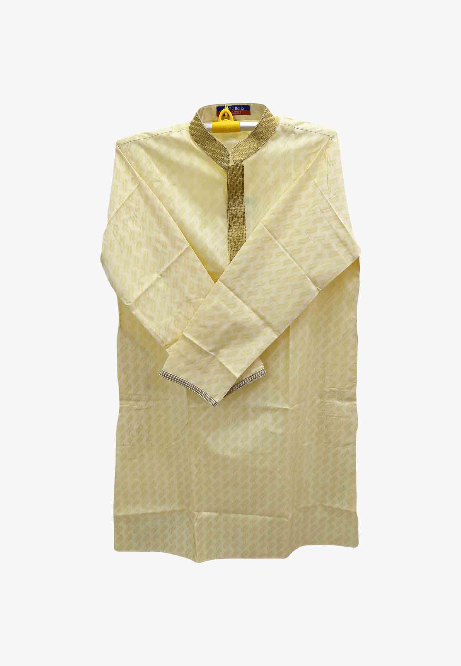 Light Yellow Colored stylist Panjabi