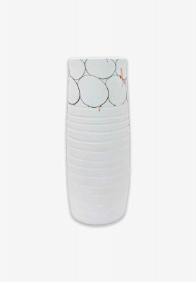 White Chinese Flower Vase