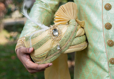 Golden Brown Color Sherwani for Rent